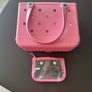BOGG BAG Pink Tote with Accessory Pouch